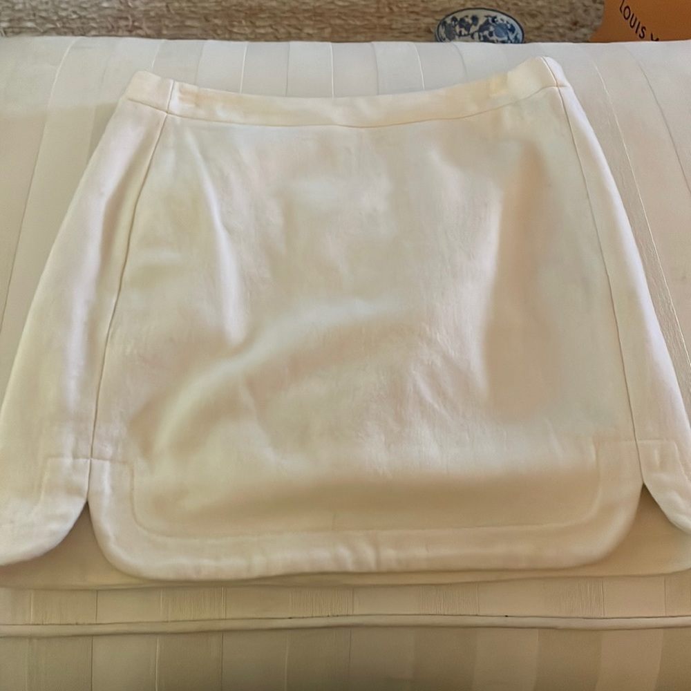 Jcrew cream mini skirt